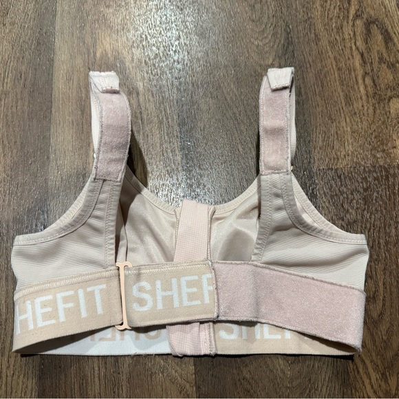SHEFIT High Impact Front Zip Sports Bra Size Extra Small Light Pink - Picture 2 of 8